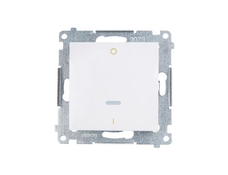 Simon 54 Łącznik dwubiegunowy z podświetleniem, szybkozłącza, biały DW2L.01/11