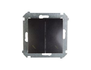 Simon 54 Łącznik schodowy podwójny antracyt DW6/2.01/48