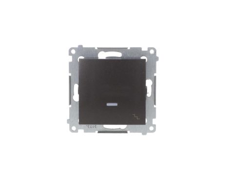 Simon 54 Łącznik schodowy z podświetleniem, szybkozłącza, antracyt DW6L.01/48