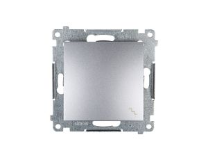 Simon 54 Łącznik schodowy, szybkozłącza, srebrny mat DW6.01/43