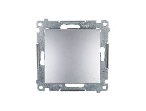 Simon 54 Łącznik schodowy srebrny mat DW6A.01/43