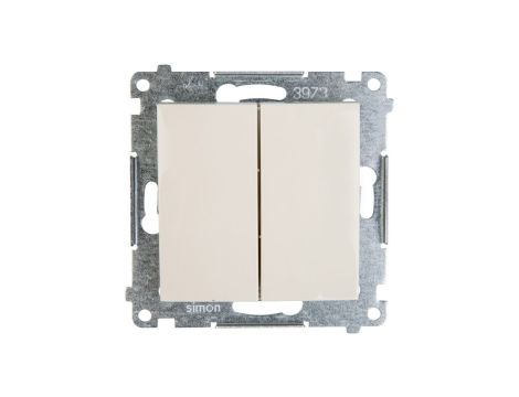 Simon 54 Łącznik bryzgoszczelny świecznikowy IP44, szybkozłącza, kremowy DW5B.01/41