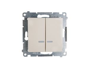 Simon 54 Łącznik świecznikowy z podświetleniem, szybkozłącza, kremowy DW5BL.01/41