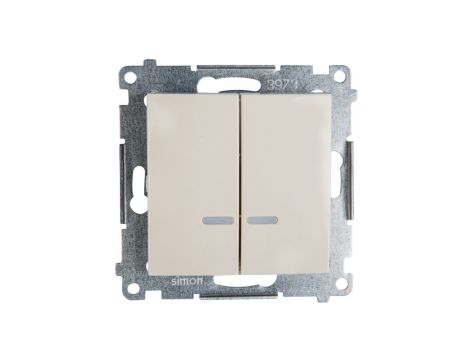 Simon 54 Łącznik świecznikowy z podświetleniem, szybkozłącza, kremowy DW5BL.01/41