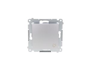 Simon 54 Przycisk /dzwonek/, szybkozłącza, srebrny mat DD1.01/43