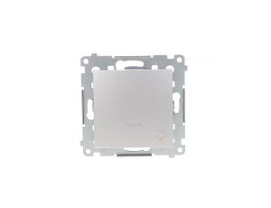 Simon 54 Przycisk /dzwonek/, szybkozłącza, srebrny mat DD1L.01/43