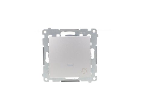 Simon 54 Przycisk /dzwonek/, szybkozłącza, srebrny mat DD1L.01/43