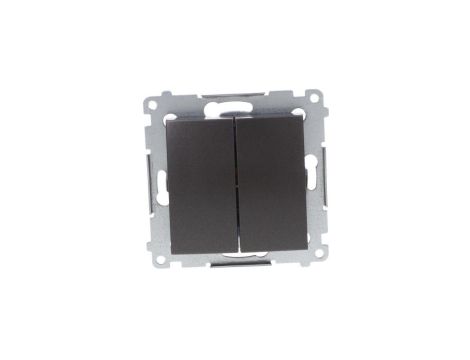 Simon 54 Przycisk podwójny zwierny , szybkozłącza, antracyt DP2.01/48