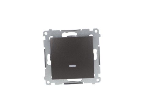 Simon 54 Przycisk pojedynczy zwierny z podświetleniem, szybkozłącza, antracyt DP1L.01/48