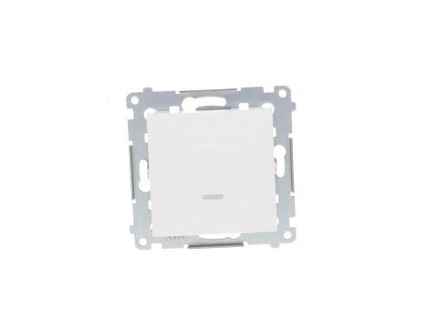 Simon 54 Przycisk pojedynczy zwierny z podświetleniem, szybkozłącza, biały DP1L.01/11