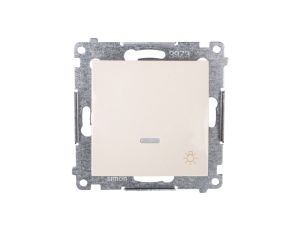 Simon 54 Przycisk /światło/ z podświetleniem, szybkozłącza, kremowy DS1L.01/41