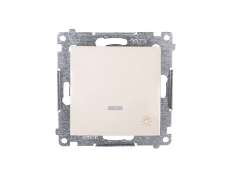 Simon 54 Przycisk /światło/ z podświetleniem, szybkozłącza, kremowy DS1L.01/41