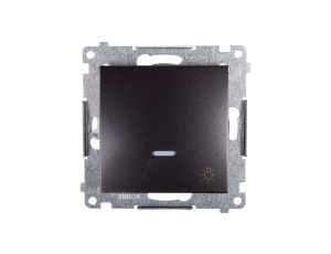 Simon 54 Przycisk /światło/ z podświetleniem, szybkozłącza, antracyt DS1L.01/48
