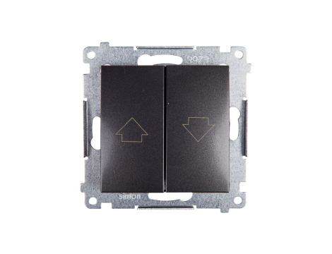 Simon 54 Przycisk żaluzjowy z blokadą elektryczną, szybkozłącza, antracyt DZP1.01/48