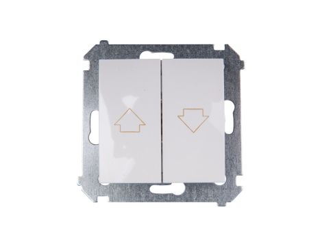 Simon 54 Przycisk żaluzjowy biały DZP1W.01/11