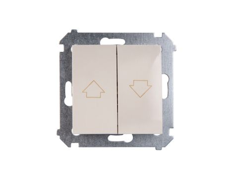 Simon 54 Przycisk żaluzjowy z blokadą elektryczną kremowy DZP1W.01/41