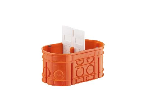 Puszka podtynkowa podwójna 60mm pomarańczowa M2x60F Multiwall 33160008