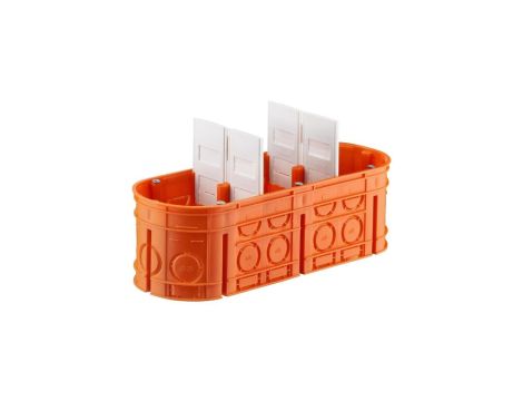 Puszka podtynkowa potrójna 60mm pomarańczowa M3x60F Multiwall 33167008