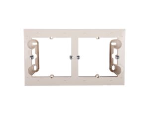 Simon 54 Premium Puszka natynkowa podwójna płytka kremowa DPN2/41