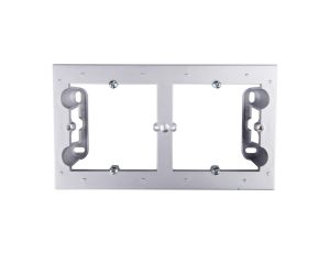 Simon 54 Premium Puszka natynkowa podwójna płytka srebrny mat DPN2/43