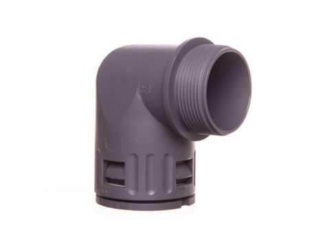Dławnica kątowa do węża osłonowego PG29 IP68 SILVYN KLICK 90 stopni 29 szara 61801060