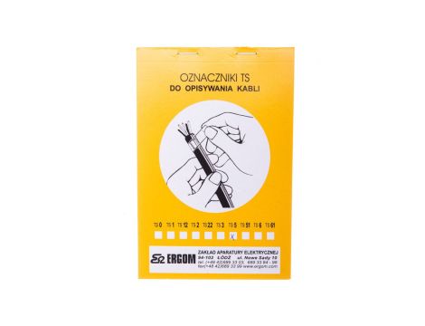 Oznacznik do opisywania ręcznego TS 5 biały E04ZP-02010100500 /50szt./