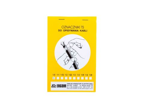 Oznacznik do opisywania ręcznego TS 0 biały E04ZP-02010100100 /910szt./