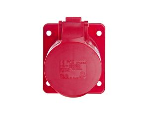 Gniazdo tablicowe skośne 16A 5P 400V /75x85/ czerwone IP44 415-6F87