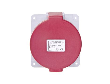 Gniazdo tablicowe 5P 32A 400V czerwone IP44 PKY32F435