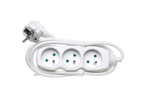 Przedłużacz 3-gniazda z/u 1,5m /H05VV-F 3G1/ biały P0311
