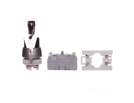 Przycisk pokrętny 2 położeniowy klucz 22mm 1Z bez samopowrotu SP22-SAV-10.