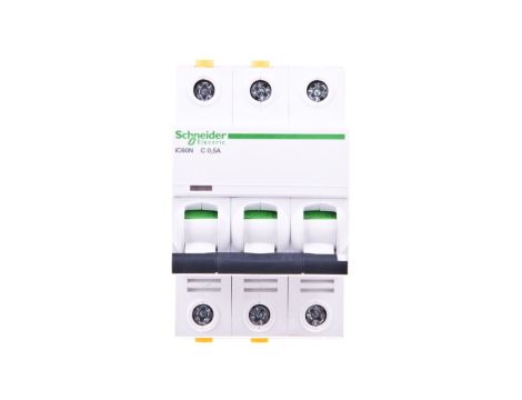 Wyłącznik nadprądowy 3P C 0,5A 6kA AC iC60N-C05-3 Acti9 A9F04370
