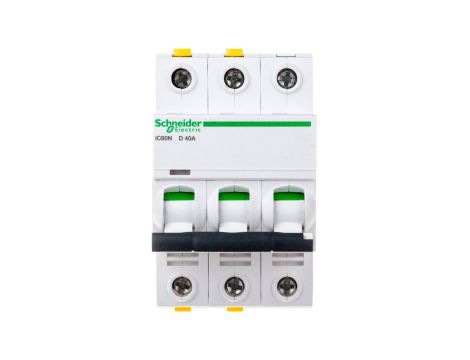 Wyłącznik nadprądowy 3P D 40A 6kA AC iC60N-D40-3 Acti9 A9F05340