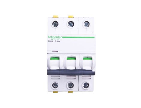 Wyłącznik nadprądowy 3P D 50A 6kA AC iC60N-D50-3 Acti9 A9F05350