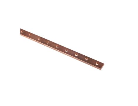 Szyna zbiorcza miedziana 12x4x1000mm perforowana M5 037389