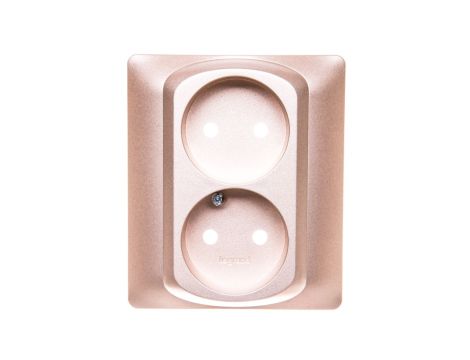 SISTENA LIFE Plakietka gniazda podwójnego titan 771432