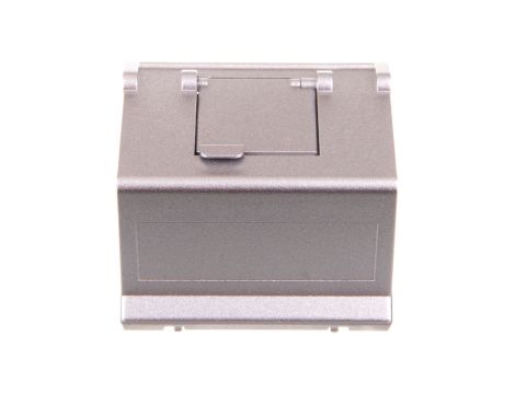 Simon Connect Płytka K45 gniazda teleinformatycznego pojedynczego RJ skośna z przesłoną anozdyzowane aluminium K80/8