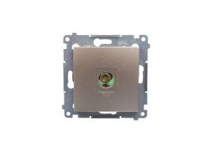 Simon 54 Gniazdo antenowe TV końcowe złoty mat DAK1.01/44