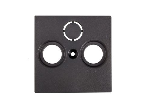 Merten System M Płytka centralna podwójna/potrójna gniazda antenowego TV/SAT antracyt MTN297514