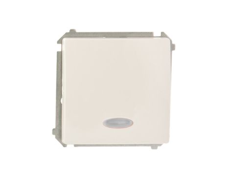 Simon Basic Łącznik jednobiegunowy z podświetleniem, szybkozłącza, biały BMW1L.01/11