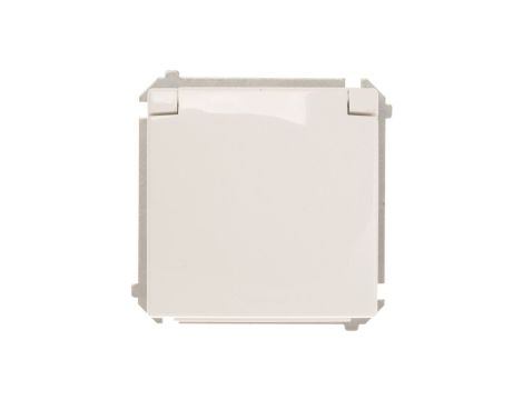 Simon Basic Gniazdo bryzgoszczelne pojedyncze z/u 16A IP44 z klapką pełną BMGZ1B.01/11