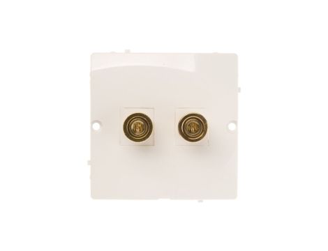 Simon Basic Gniazdo głośnikowe pojedyncze białe BMGL2.02/11