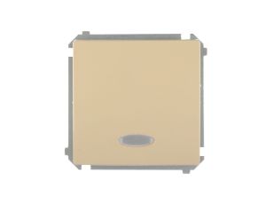 Simon Basic Łącznik jednobiegunowy z podświetleniem, szybkozłącza, beżowy BMW1L.01/12