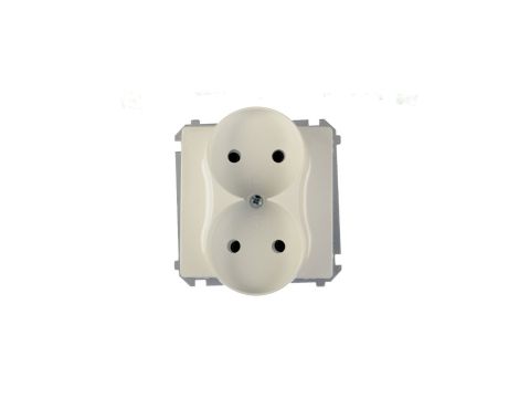 Simon Basic Gniazdo podwójne b/u 16A IP20 białe BMG2M.01/11