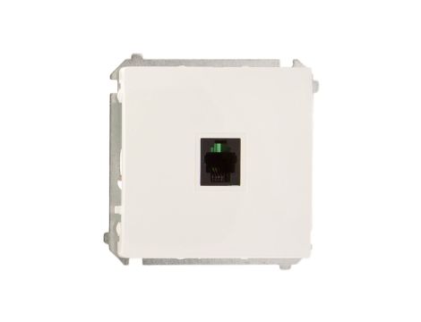 Simon Basic Gniazdo telefoniczne pojedyncze RJ11 białe BMTU.01/11