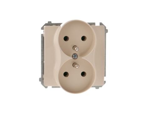 Simon Basic Gniazdo podwójne z/u 16A IP20 beżowe BMGZ2M.01/12