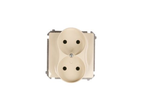 Simon Basic Gniazdo podwójne b/u 16A IP20 beżowe BMG2M.01/12