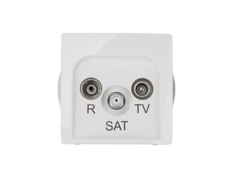 Simon Basic Gniazdo antenowe RD/TV/SAT przelotowe białe BMZAR-SAT10/P.01/11 RD/TV/SAT