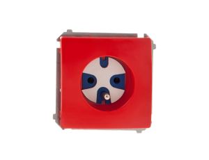 Simon Basic Gniazdo pojedyncze DATA z/u 16A IP20 z kluczem uprawniającym czerwone BMGD1.01/22