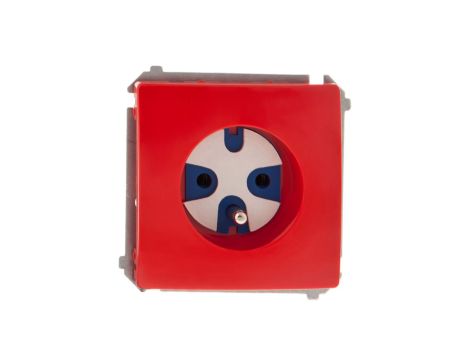 Simon Basic Gniazdo pojedyncze DATA z/u 16A IP20 z kluczem uprawniającym czerwone BMGD1.01/22